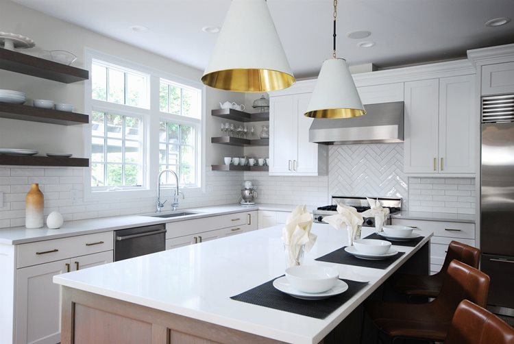 White Kitchen with Quartz Countertop