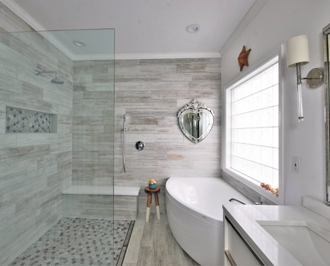 Master Bathroom Designs For Couples His Her Bathroom Vanities Glass Shower Tub Arrangements